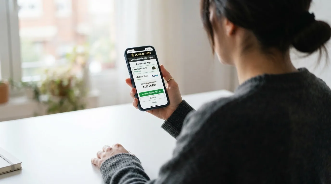 Interfaz de depósito en un casino online con la opción PayPal seleccionada y el importe a ingresar