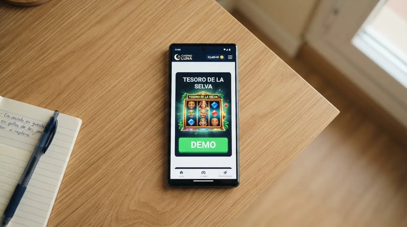 Interfaz de un casino online español mostrando la opción «Jugar gratis» o «Demo» sobre la miniatura de una tragaperras Fire Blaze