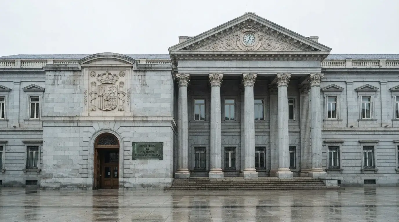 La fachada de un edificio institucional con el escudo de España y una placa que reza «Dirección General de Ordenación del Juego»